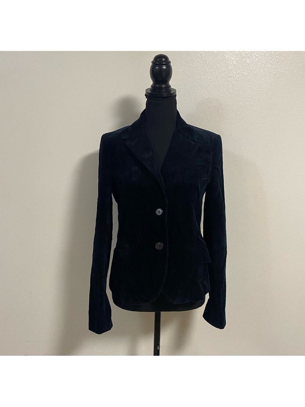 Theory Blazer Women’s Size 10 Black corduroy structured Blazer lined
